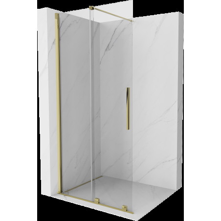 Mexen Velar átlátszó Walk-in zuhanyfal 75 x 200 cm, 8 mm, arany