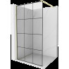 Mexen Kioto Walk-in zuhanyfal 110 x 200 cm, fekete minta 8 mm, arany kefe - 800-110-101-55-77