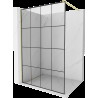 Mexen Kioto Walk-in zuhanykabin 150 x 200 cm, fekete minta 8 mm, arany kefélt - 800-150-101-55-77