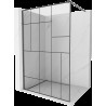 Mexen Kioto Walk-in zuhanyfal 90 x 200 cm, fekete mintázat 8 mm, gun gray csiszolt - 800-090-101-66-78