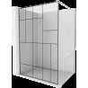 Mexen Kioto Walk-in zuhanyfal 110 x 200 cm, fekete minta 8 mm, kefélt nikkel - 800-110-101-97-78