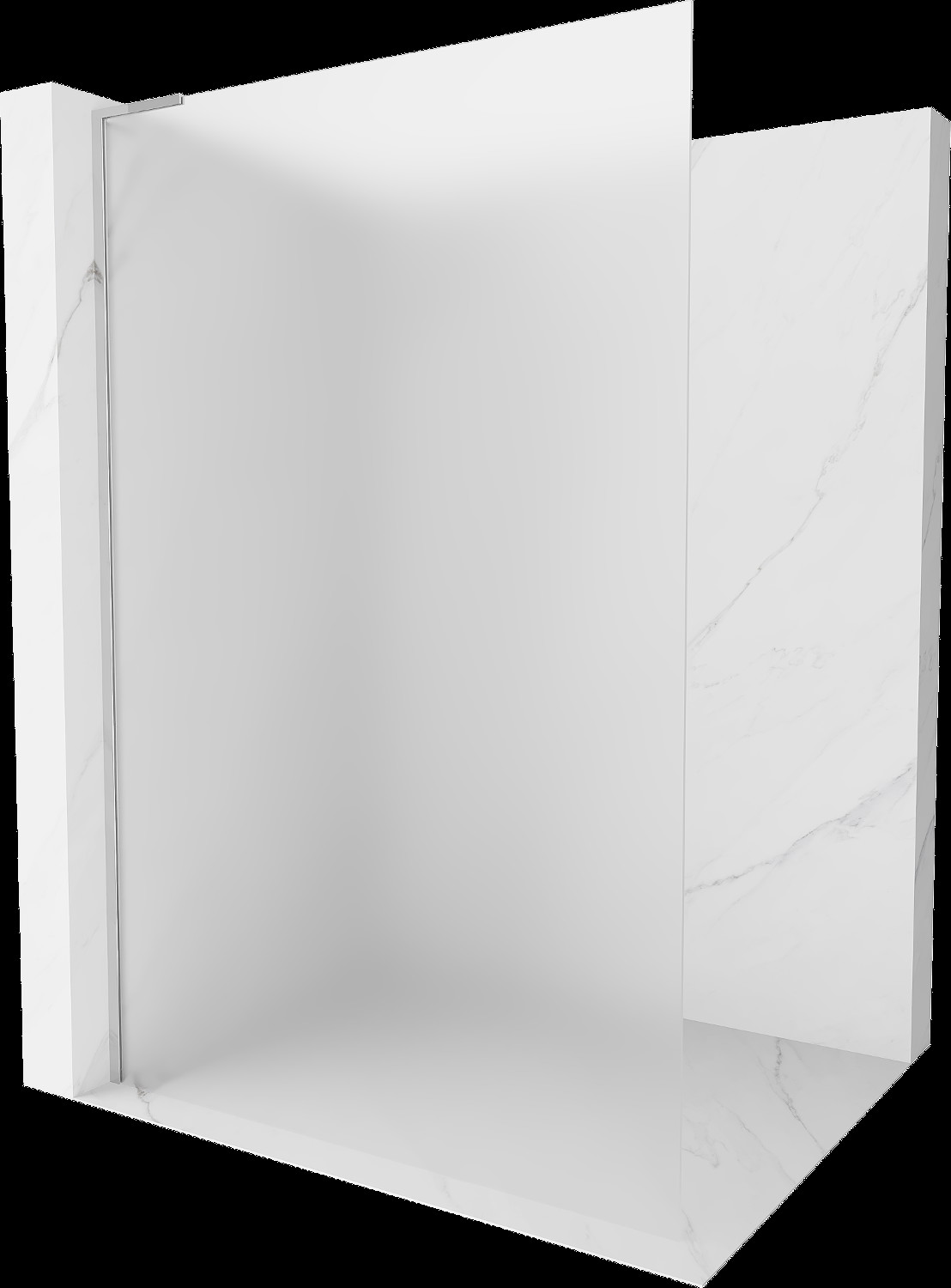 Mexen Kioto L Walk-in zuhanyfal 80 x 200 cm, frosted, króm - 800-080-103-01-30