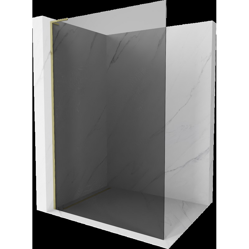 Mexen Kioto L Walk-in zuhanyfal 80 x 200 cm, grafit, arany - 800-080-103-50-40