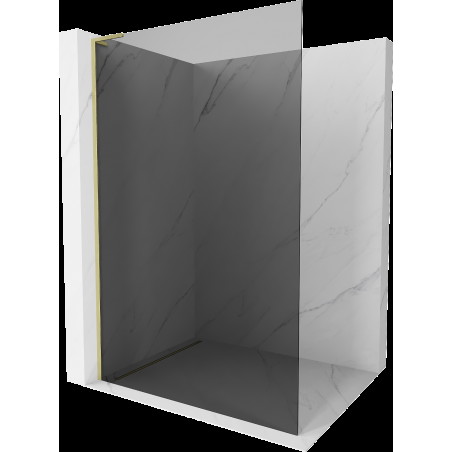 Mexen Kioto L Walk-in zuhanyfal 90 x 200 cm, grafit, arany kefélt - 800-090-103-55-40