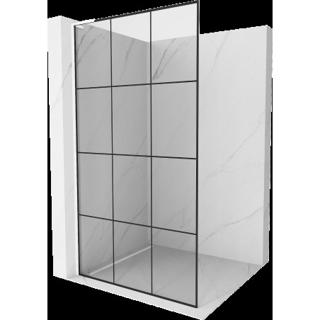 Mexen Kioto L Walk-in zuhanyfal 100 x 200 cm, fekete minta, fehér - 800-100-103-20-77