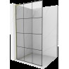 Mexen Kioto L 110 x 200 cm-es Walk-in zuhanyfal, fekete minta, arany kefével - 800-110-103-55-77