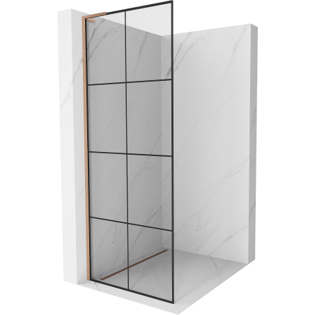 Mexen Kioto L Walk-in zuhanyfal 80 x 200 cm, fekete minta, sötét bronz - 800-080-103-65-77