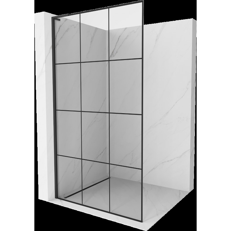 Mexen Kioto L Walk-in zuhanyfal 110 x 200 cm, fekete minta, fekete - 800-110-103-70-77