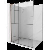 Mexen Kioto L Walk-in zuhanyfal 70 x 200 cm, fekete minta, rózsás arany - 800-070-103-60-78