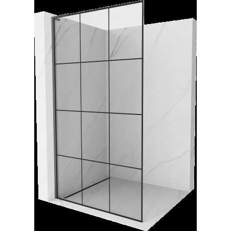 Mexen Kioto L zuhanyfal Walk-in 120 x 200 cm, fekete minta, gun metal - 800-120-103-95-77