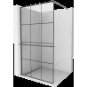 Mexen Kioto+ zuhanyfal polccal Walk-in 110 x 200 cm, fekete minta, gun metal - 800-110-121-95-77