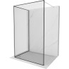 Mexen Kioto Walk-in zuhanyfal 100 x 90 cm, fekete minta, króm - 800-100-212-01-70-090