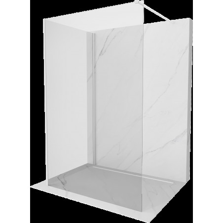 Mexen Kioto Walk-in zuhanyfal 130 x 110 cm, átlátszó, fehér - 800-130-212-20-00-110