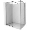 Mexen Kioto Walk-in zuhanyfal 120 x 110 cm, fekete minta, gun gray csiszolt - 800-120-202-66-70-110