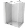 Mexen Kioto Walk-in zuhanyfal 110 x 80 cm, fekete minta, csiszolt nikkel - 800-110-202-97-70-080