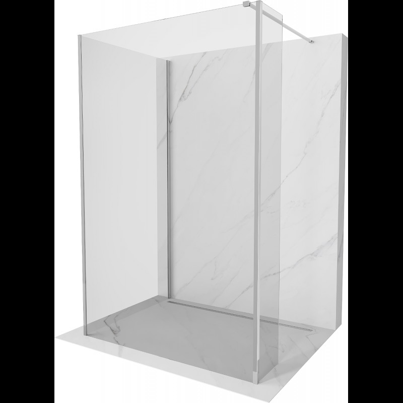 Mexen Kioto Walk-in zuhanyfal 90 x 70 x 30 cm, tiszta, króm - 800-090-070-221-01-00-030