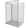 Mexen Kioto Walk-in zuhanyfal 120 x 90 cm, fekete minta, arany - 800-120-212-50-70-090