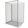 Mexen Kioto walk-in zuhanyfal 130 x 90 cm, fekete minta, arany - 800-130-212-50-70-090