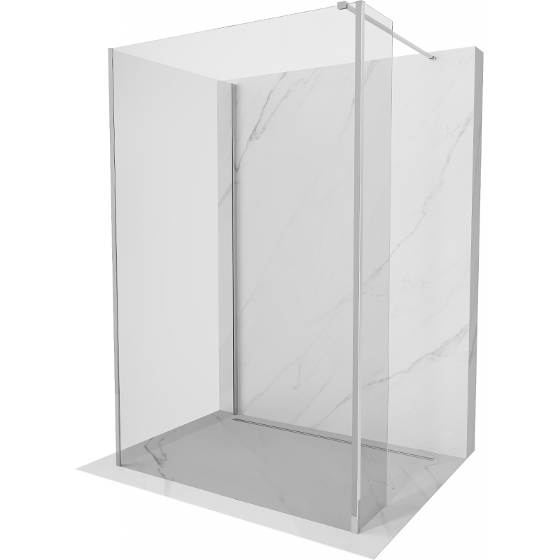 Mexen Kioto Walk-in zuhanyfal 130 x 70 x 40 cm, áttetsző, króm - 800-130-070-221-01-00-040