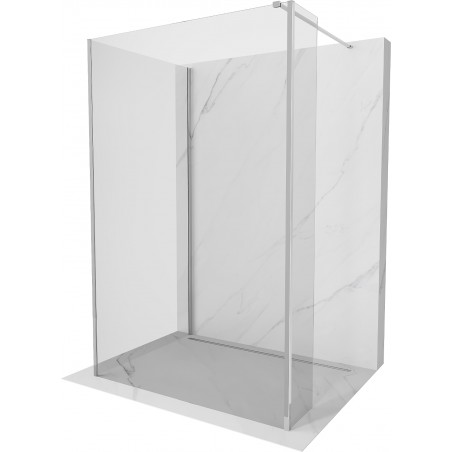 Mexen Kioto Walk-in zuhanyfal 120 x 85 x 40 cm, áttetsző, króm - 800-120-085-221-01-00-040