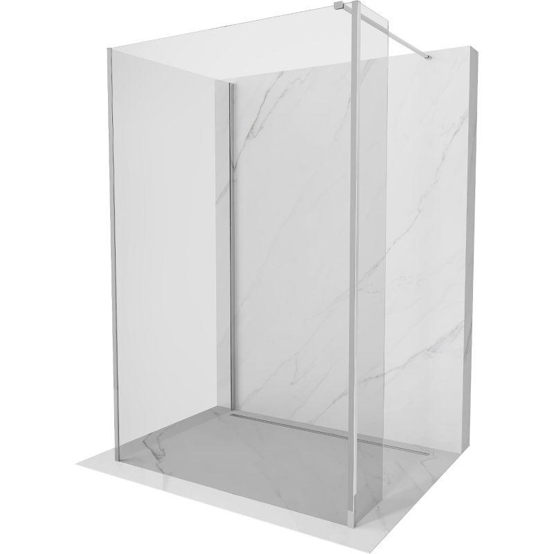 Mexen Kioto Walk-in zuhanyfal 90 x 90 x 40 cm, átlátszó, króm - 800-090-090-221-01-00-040