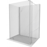 Mexen Kioto walk-in zuhanyfal 130 x 105 x 40 cm, átlátszó, króm - 800-130-105-221-01-00-040