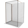 Mexen Kioto Walk-in zuhanyfal 100 x 70 cm, fekete minta, rózsaarany - 800-100-212-60-70-070