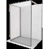 Mexen Kioto Walk-in zuhanyfal 110 x 90 cm, fekete mintás, csiszolt réz - 800-110-212-65-70-090