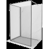 Mexen Kioto Walk-in zuhanykabin 100 x 100 cm, fekete minta, gun gray kefélt - 800-100-212-66-70-100