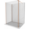 Mexen Kioto Walk-in zuhanyfal 140 x 85 x 30 cm, átlátszó, rózsaarany - 800-140-085-221-60-00-030