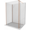 Mexen Kioto Walk-in zuhanyfal 135 x 90 x 30 cm, átlátszó, rózsaszín arany - 800-135-090-221-60-00-030