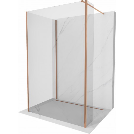 Mexen Kioto Walk-in zuhanyfal 135 x 100 x 30 cm, átlátszó, rózsás arany - 800-135-100-221-60-00-030