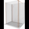 Mexen Kioto Walk-in zuhanyfal 130 x 115 x 30 cm, átlátszó, rose gold - 800-130-115-221-60-00-030