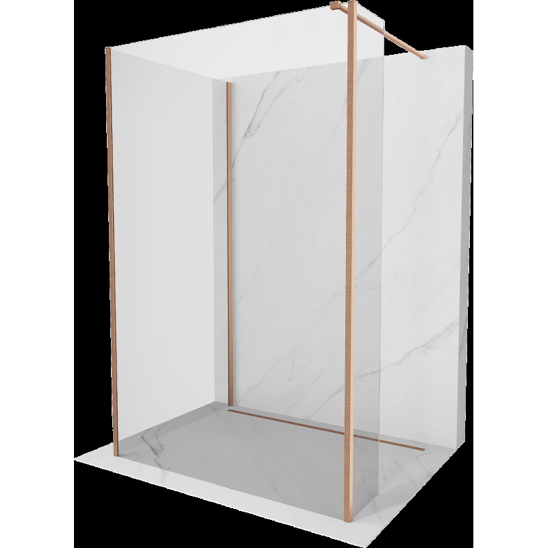 Mexen Kioto Walk-in zuhanyfal 135 x 70 x 30 cm, átlátszó, antibakteriális bronz - 800-135-070-221-65-00-030