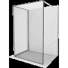 Mexen Kioto Walk-in zuhanyfal 130 x 120 cm, fekete minta, kefélt nikkel - 800-130-212-97-70-120