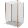 Mexen Kioto Walk-in zuhanyfal 110 x 85 x 30 cm, átlátszó, sört brillírozott réz - 800-110-085-221-65-00-030