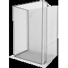 Mexen Kioto Walk-in zuhanyfal 130 x 90 x 30 cm, fekete minta, fehér - 800-130-090-221-20-70-030