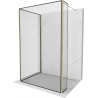 Mexen Kioto zuhanyfal Walk-in 110 x 80 x 30 cm, fekete minta, arany - 800-110-080-221-50-70-030