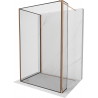 Mexen Kioto Walk-in zuhanyfal 100 x 70 x 30 cm, fekete minta, rózsaarany - 800-100-070-221-60-70-030