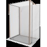 Mexen Kioto Walk-in zuhanyfal 110 x 70 x 30 cm, fekete minta, fényezett réz - 800-110-070-221-65-70-030