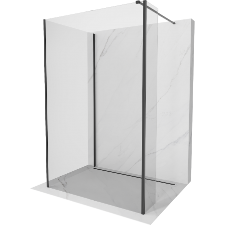 Mexen Kioto Walk-in zuhanyfal 90 x 80 x 40 cm, átlátszó, fekete - 800-090-080-221-70-00-040