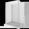 Mexen Kioto Walk-in zuhanyfal 100 x 75 x 30 cm, átlátszó, kefélt nikkel - 800-100-075-221-97-00-030