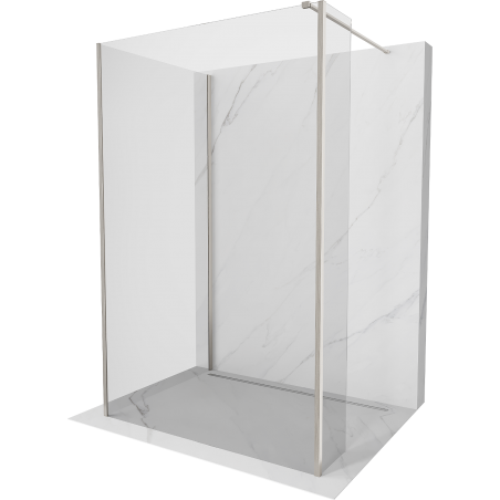 Mexen Kioto Walk-in zuhanyfal 110 x 85 x 30 cm, átlátszó, kefélt nikkel - 800-110-085-221-97-00-030