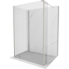 Mexen Kioto Walk-in zuhanyfal 130 x 105 x 30 cm, átlátszó, kefélt nikkel - 800-130-105-221-97-00-030