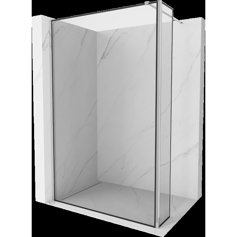 Mexen Kioto Walk-in zuhanyfal 150 x 30 cm, fekete minta, króm - 800-150-212-01-70-030