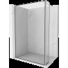 Mexen Kioto Walk-in zuhanyfal 90 x 40 cm, fekete mintázat, króm - 800-090-212-01-70-040