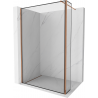 Mexen Kioto Walk-in zuhanyfal 150 x 40 cm, fekete minta, rózsaarany - 800-150-212-60-70-040