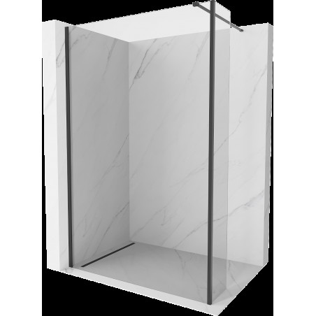 Mexen Kioto Walk-in zuhanyfal 155 x 30 cm, átlátszó, fekete - 800-155-212-70-00-030