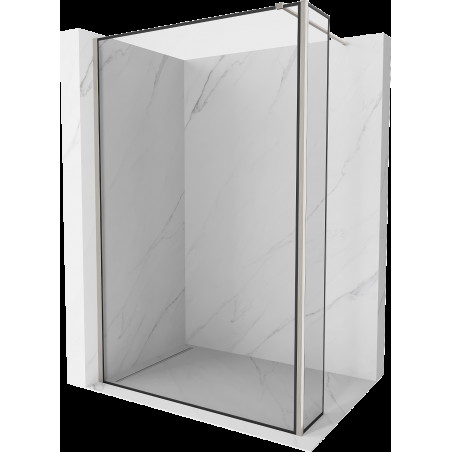 Mexen Kioto Walk-in zuhanyfal 110 x 30 cm, fekete minta, kefélt nikkel - 800-110-212-97-70-030