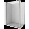 Mexen Kioto Walk-in zuhanyfal 120 x 30 cm, fekete minta, valamint kefélt nikkel - 800-120-212-97-70-030